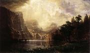 Albert Bierstadt Among the Sierra Nevada Mountains Spain oil painting artist